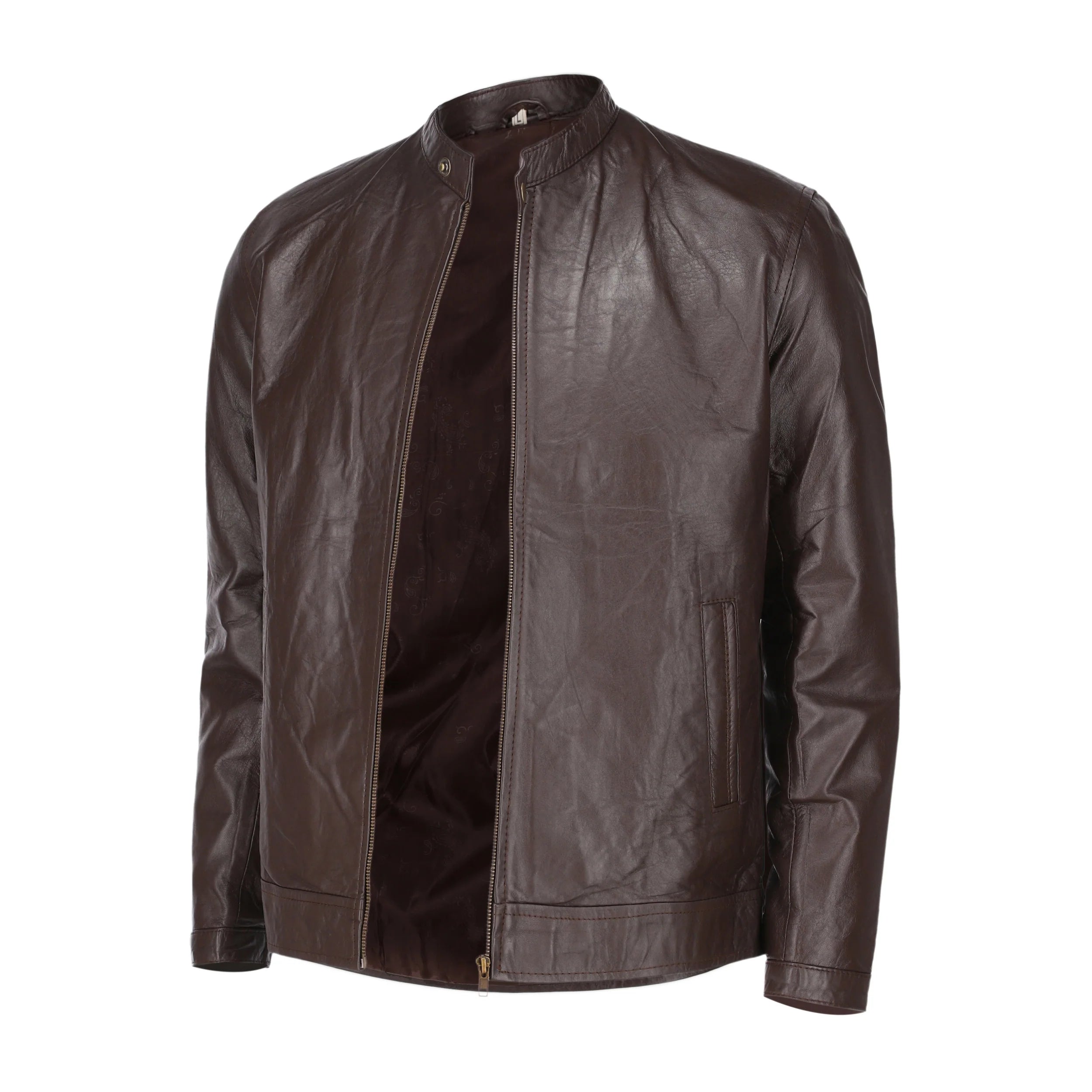 Men's Brown Lambskin Leather Jacket – Genuine Leather