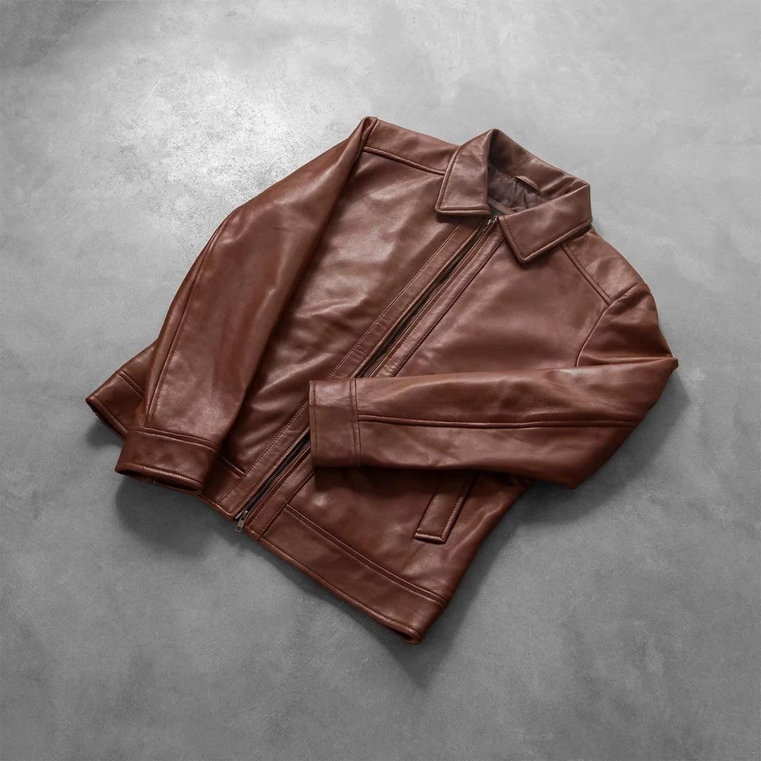 Inferno Brown Leather Jacket | Premium Genuine Leather Jacket