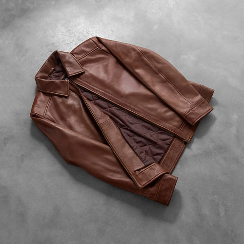 Inferno Brown Leather Jacket | Premium Genuine Leather Jacket